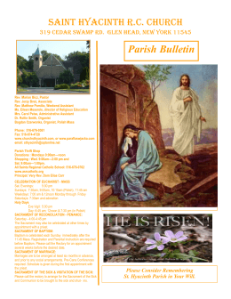 Parish Bulletin - St.Hyacinth RC Church