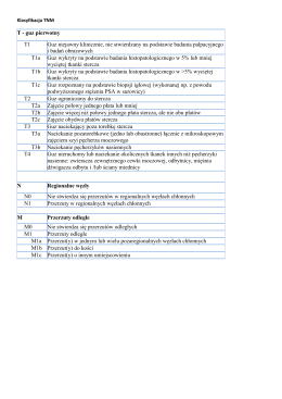 Uproszczona klasyfikacja TNM raka gruczołu krokowego