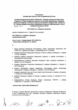 Protokół z 11.02.2015 - Sekcja Krajowa Kolejarzy NSZZ "Solidarność"