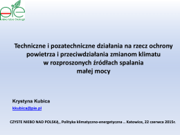 dr inż. Krystyna Kubica - Ekspert PIE ds. ochrony powietrza