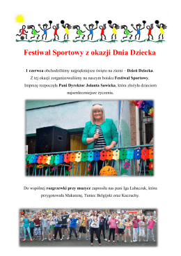 Festiwal Sportowy z okazji Dnia Dziecka