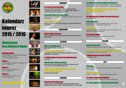 Kalendarz imprez 2015-2016 - Młodzieżowy Dom Kultury w Opolu