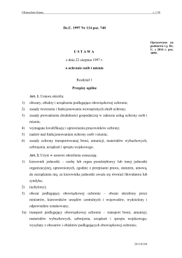 Ustawa z dnia 22 sierpnia 1997 r. o ochronie osób i mienia