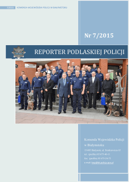 Reporter Podlaskiej Policji nr 7/2015 Najlepsi