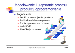 Modelowanie i ulepszanie procesu produkcji oprogramowania