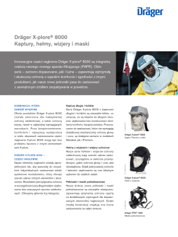 Dräger X-plore® 8000 Kaptury, hełmy, wizjery i maski