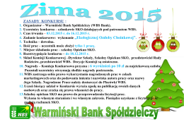 Konkurs „ZIMA” - Warmiński Bank Spółdzielczy