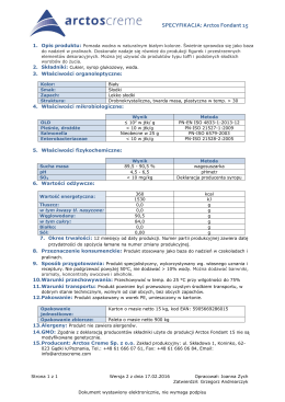 SPECYFIKACJA: Arctos Fondant 15