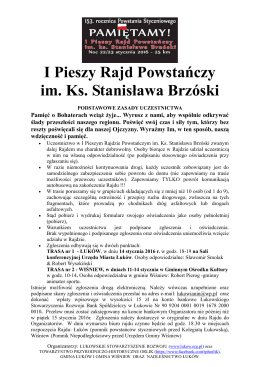 I Pieszy Rajd Powstańczy im. Ks. Stanisława Brzóski