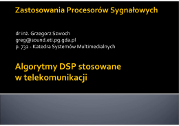 Algorytmy DSP stosowane w telekomunikacji