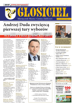 Andrzej Duda zwycięzcą pierwszej tury wyborów