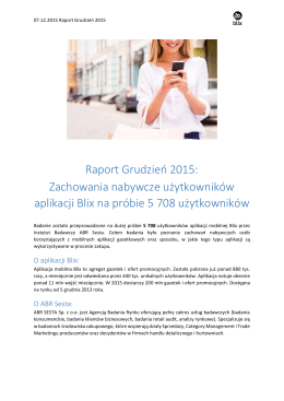 Raport Grudzień 2015: Zachowania nabywcze użytkowników