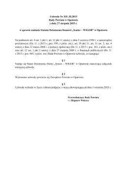 Uchwała Nr XII .55.2015 Rady Powiatu w Opatowie z dnia 27