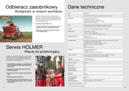 nikowy Dane techniczne - HOLMER Maschinenbau GmbH