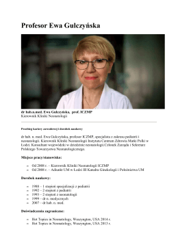 Profesor Ewa Gulczyńska