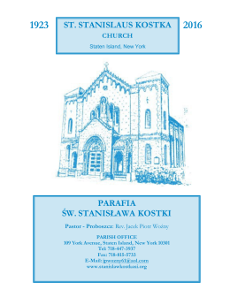 10 Stycznia 2016 - St. Stanislaus Kostka Parish