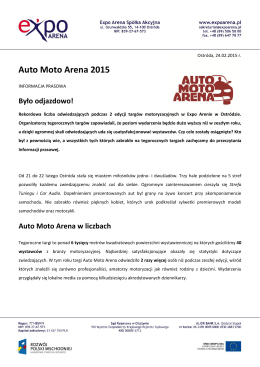 Auto Moto Arena 2015 - Targi Motoryzacyjne Auto Moto Arena