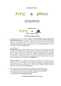 Regulamin akcji "HTC I ADIDAS"