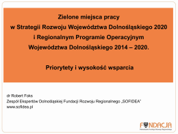 Strategia Rozwoju Województwa Dolnośląskiego 2020