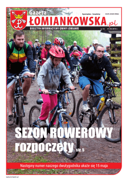 Gazeta Łomiankowska.pl nr 73 z 1 maja 2015 (pdf 15,8 MB)