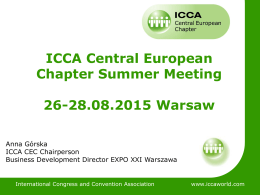 ICCA Central European Chapter Summer Meeting 26