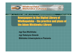 Gazety w Wielkopolskiej Bibliotece Cyfrowej - e-Lis