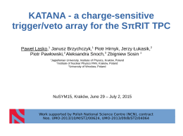 KATANA - a charge-sensitive trigger/veto array for the SπRIT TPC