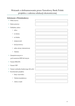 Układ formularza wniosków Typ: PDF File Rozmiar