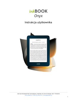 Instrukcja obsługi dla czytnika inkBOOK Onyx - Onyx
