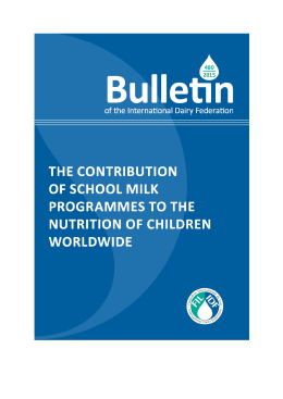 wkład szkolnych programów mlecznych w odżywianiu dzieci w świecie
