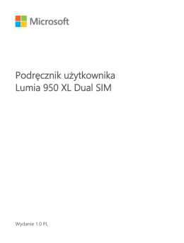 Podręcznik użytkownika Lumia 950 XL Dual SIM