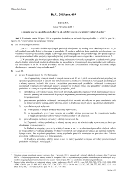 Ustawa z dnia 9 kwietnia 2015 r. o zmianie
