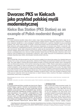 Dworzec PKS w Kielcach jako przykład polskiej myśli modernistycznej