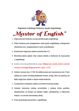 „Master of English”