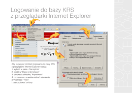 Logowanie do bazy KRS z przeglądarki Internet Explorer