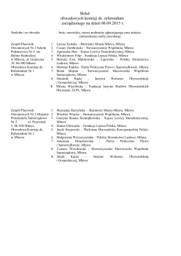 Skład obwodowych komisji ds. referendum zarządzonego na dzień