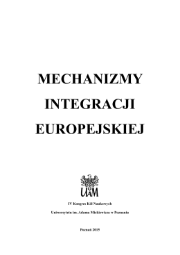 mechanizmy integracji europejskiej