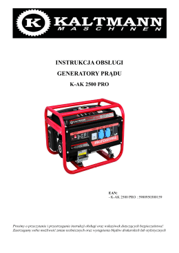 instrukcja obsługi generatory prądu k
