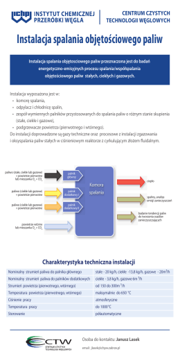 Instalacja spalania objętościowego paliw