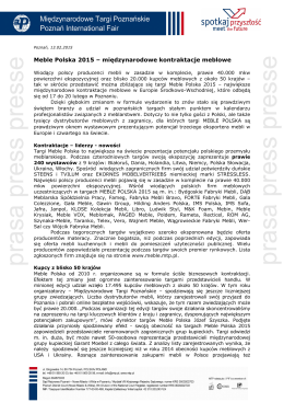 Meble Polska 2015 – międzynarodowe kontraktacje meblowe