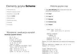 Elementy języka programowania Scheme