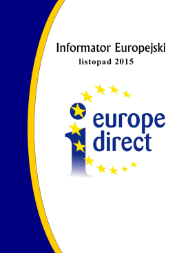 Informator Europejski – Listopad 2015 - Europe Direct Bielsko