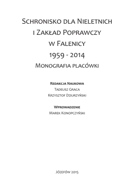 SDNZP w Falenicy 1959-2014 Monografia Placówki