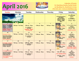 Calendar - St-Stanislaus.org