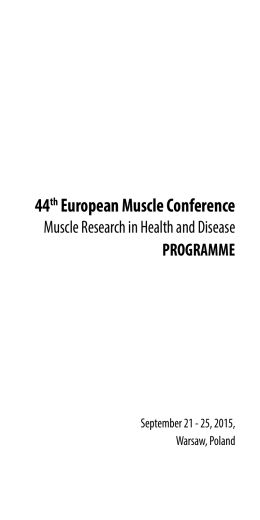 44th European Muscle Conference