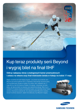 Kup teraz produkty serii Beyond i wygraj bilet na finał IIHF
