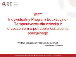 IPET Indywidualny Program Edukacyjno