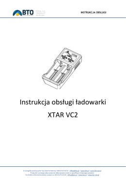 Instrukcja obsługi ładowarki XTAR VC2