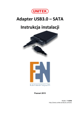 Adapter USB3.0 – SATA Instrukcja instalacji