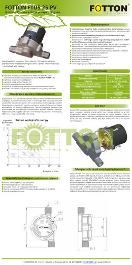 Karta katalogowa pompy obiegowej FOTTON FTD5 25PV